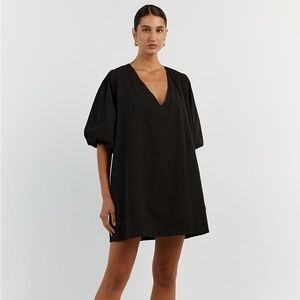 Dissh Skylar Black Cotton Smock Dress, US 4